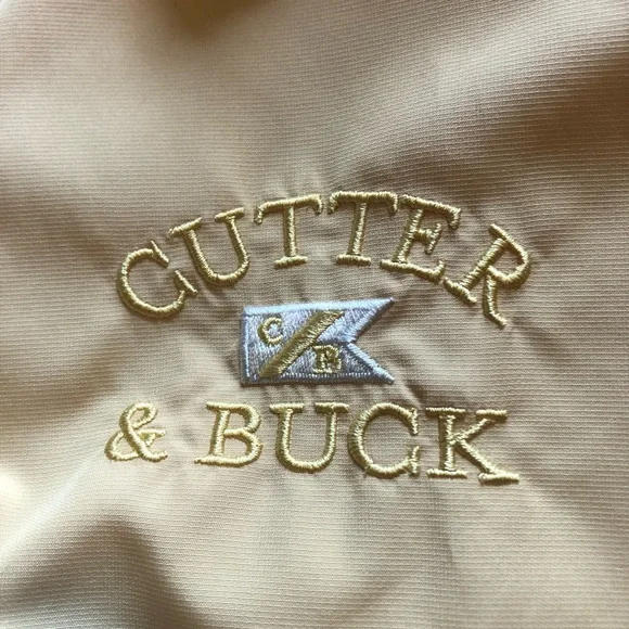Cutter & Buck Men’s Medium Yellow Nautical Windbreaker Casual Sport Jacket - Picture 8 of 16